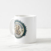 Löwenkönigin. Wales Kaffeetasse (Vorderseite Links)