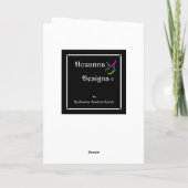 Löwenkopf-Grußkarte Karte (Rückseite)