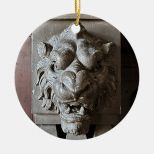 Löwenkopf Keramik Ornament