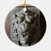 Löwenkopf Keramik Ornament (Hinten)