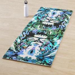 Löwenkopf - Löwenportrait Zeichnend - Wildtiere Yogamatte