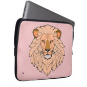 Löwenkopf - Minimale Farbzeichnung Laptopschutzhülle (Vorne Rechts)