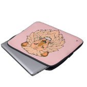 Löwenkopf - Minimale Farbzeichnung Laptopschutzhülle (Vorne Knopf)