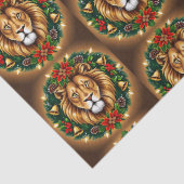 Löwenkopf mit Kreidepapier Seidenpapier (Detail)