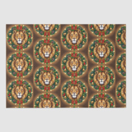 Löwenkopf mit Kreidepapier Seidenpapier