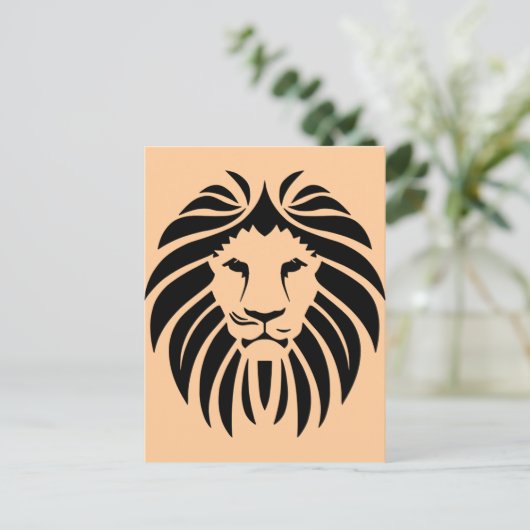 Löwenkopf Postkarte (Stehend Vorderseite)
