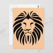 Löwenkopf Postkarte (Vorne/Hinten)