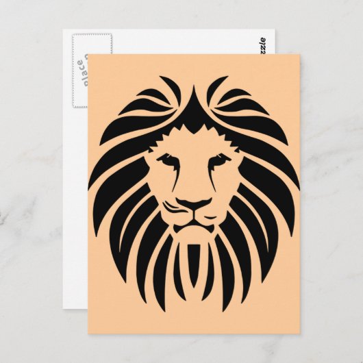 Löwenkopf Postkarte (Vorne/Hinten)