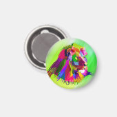 Löwenkopf-Prismatisches-Pop-Art-Design-62502 Magnet (Vorderseite/Rückseite)