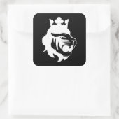 Löwenkopf Quadratischer Aufkleber (Tasche)