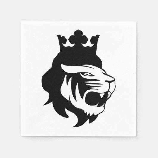 Löwenkopf Serviette (Vorderseite)