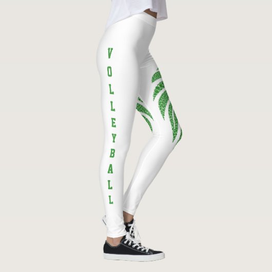 Löwenkopf und Volleyball (individuell einstellbar) Leggings (Rechts)