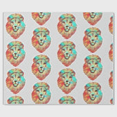 Löwenkopf-Wrap-Papier Geschenkpapier (Flach)
