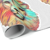 Löwenkopf-Wrap-Papier Geschenkpapier (Rolleneckpunkt)