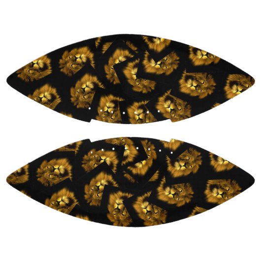 Löwenköpfe auf Schwarz, Football (Paneele)