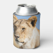 Löwenkopfsafari-Tier-Großkatze-Foto Dosenkühler (Kanne Vorderseite)