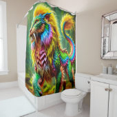 Löwenkreatur Duschvorhang (Beispiel)