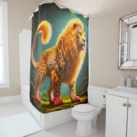 Löwenkreatur Duschvorhang (Beispiel)