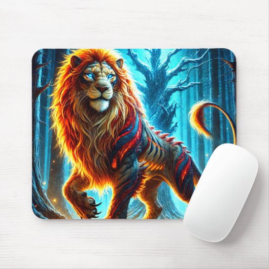 Löwenkreatur Mousepad (Mit Mouse)