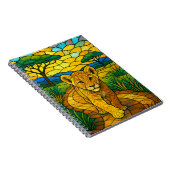 Löwenkuchen in der Savanah, Glasmalerei Notizblock (Rechte Seite)