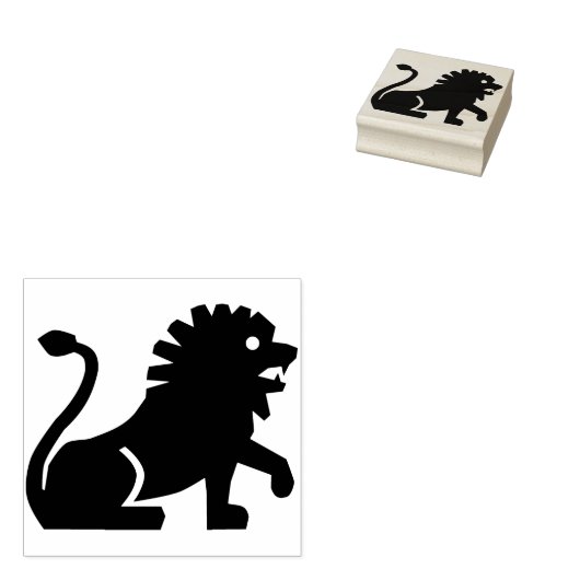 Löwenkunst-Briefmarke Gummistempel (Stempel)