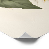 Löwenkunst, Sonnenblumen und Wildlife Safari Weiße Poster (Ecke)