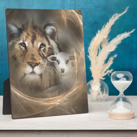 "Löwenlamm" religiöse Rittergeschenke Jesus Fotoplatte (Seite)