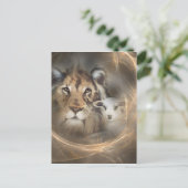 "Löwenlamm" religiöse Rittergeschenke Jesus Postkarte (Stehend Vorderseite)