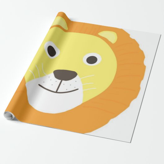 Löwenmalerei Geschenkpapier (Ungerollt)