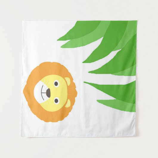 Löwenmalerei Wandteppich (Vorderseite (Horizontal))