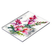 Löwenmäulchen - Aquarellblumen Notizblock (Linke Seite)