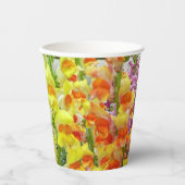 Löwenmäuler Farbige Blumen Pappbecher (Vorderseite)