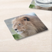 Löwenmehl Rechteckiger Pappuntersetzer (angewinkelt)