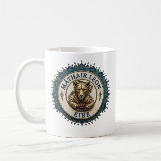Löwenmutter. Irland Coffee Mug Kaffeetasse (Links)