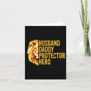 Löwenpapa Lustiger Hund Papa Beschützer Held Vater Karte