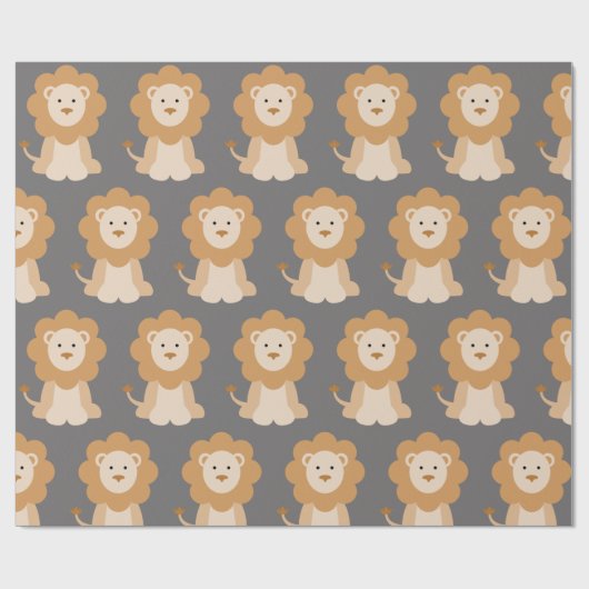 Löwenpapier Geschenkpapier (Flach)