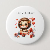 Löwenpilot Geburtstag Button (Vorderseite)