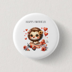 Löwenpilot Geburtstag Button