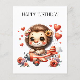 Löwenpilot Geburtstag Flyer