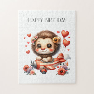 Löwenpilot Geburtstag Puzzle