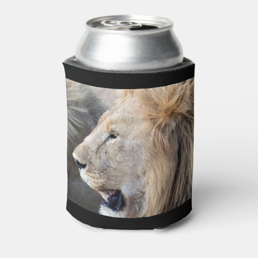 Löwenportrait Dosenkühler (Kanne Rückseite)