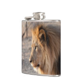 Löwenportrait Flachmann (Links)