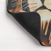 Löwenportrait im Stil geometrischer Kunst Mousepad (Ecke)