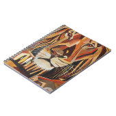 Löwenportrait im Stil geometrischer Kunst Notizblock (Linke Seite)