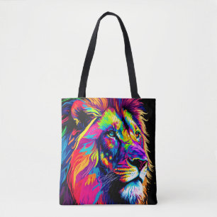Löwenporträtmalerei Tasche