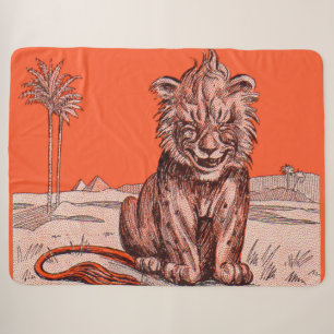 Löwenprint Sherpadecke