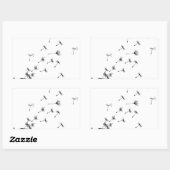 Löwenpuff Rechteckiger Aufkleber (Blatt)