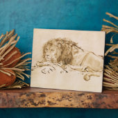 Löwenrückhaltung (Stift und Tinte auf Papier) Fotoplatte (Seite)