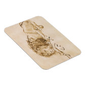 Löwenrückhaltung (Stift und Tinte auf Papier) Magnet (Rechte Seite)