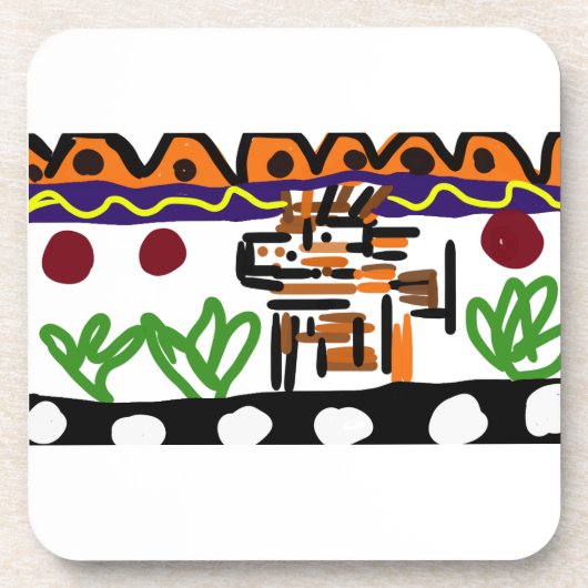 Löwenrückkunst Getränkeuntersetzer (Vorderseite)